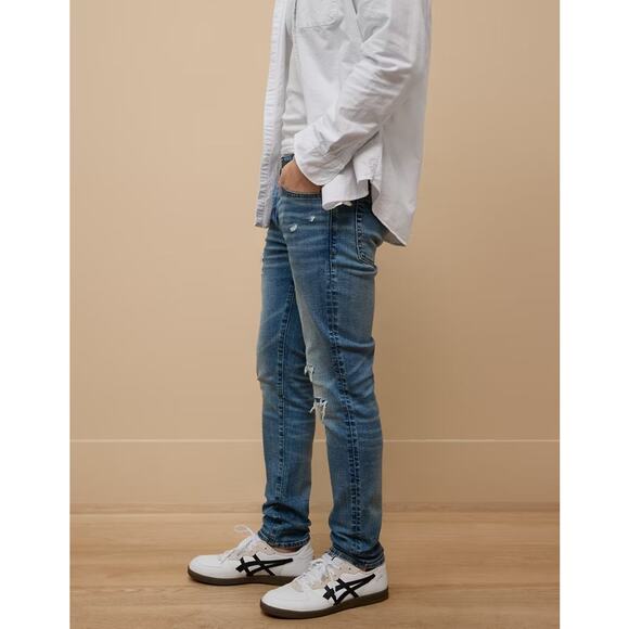 American Eagle Men's Next Level Air Flex Distressed Slim Fit Jeans 29x32 Classic - Picture 3 of 9